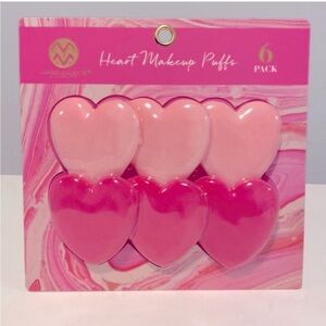 2/$20 💕✨ Heart-Shaped Makeup Puffs — 6-Pack | Macbeth Collection